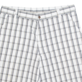 DICKIES Mens Workwear Shorts White Check XL W38