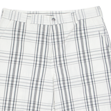 DICKIES Mens Workwear Shorts White Check XL W38