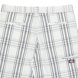 DICKIES Mens Workwear Shorts White Check XL W38
