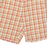 CHAPS Mens Chino Shorts Orange 90s Check M W33