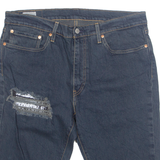 LEVI'S Cut Off Distressed Premiumj E 511 Mens Denim Shorts Blue L W36