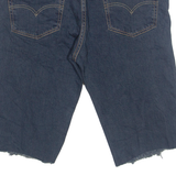 LEVI'S Cut Off Distressed Premiumj E 511 Mens Denim Shorts Blue L W36