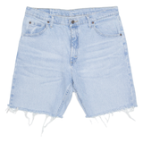 WRANGLER Cut Off Mens Denim Shorts Blue L W36