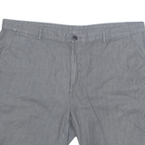 CALVIN KLEIN Mens Chino Shorts Black Pinstripe XL W40