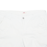 LEVI'S Turn Up Womens Chino Shorts White Striped L W36