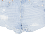 LEVI'S Cut Off 501 Premium E Womens Denim Shorts Blue M W32