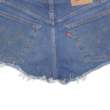 LEVI'S Cut Off 501 Womens Denim Shorts Blue S W27