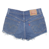 LEVI'S Cut Off 501 Womens Denim Shorts Blue S W27