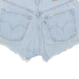 LEVI'S Cut Off Distressed 501 Womens Denim Shorts Blue XS W28