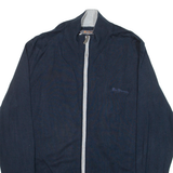 BEN SHERMAN Mens Track Jacket Blue Knit L