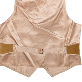 GUSTO Mens Blazer Waistcoat Brown Leather Suede L