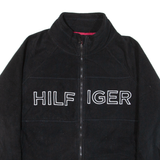 TOMMY HILFIGER Womens Fleece Jacket Black XL
