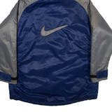 NIKE Mens Jacket Grey Nylon Hooded L
