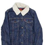 LEVI'S Womens Sherpa Lined Denim Jacket Blue XS