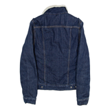 LEVI'S Womens Sherpa Lined Denim Jacket Blue XS