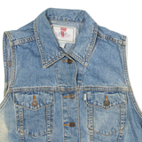 LEVI'S Womens Denim Gilet Blue L