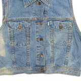 LEVI'S Womens Denim Gilet Blue L