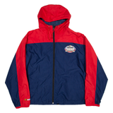 NASCAR Mesh Lined Mens Track Jacket Blue Hooded L