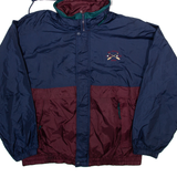 DUNBROOKE Mens Jacket Blue Nylon 90s Hooded XL