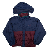 DUNBROOKE Mens Jacket Blue Nylon 90s Hooded XL