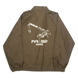 CARDINAL Mens Coach Jacket Brown Nylon L