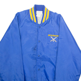 HARTWELL SPORTS Mens Varsity Jacket Blue Nylon USA M