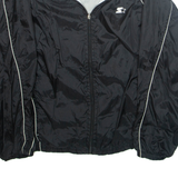 STARTER Mens Track Jacket Black Nylon S