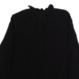 HOBBS LONDON Womens Oversized Blouse Black V-Neck Long Sleeve UK 8