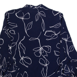 PHASE EIGHT Womens Printed Blouse Blue Long Sleeve Floral UK 12