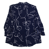 PHASE EIGHT Womens Printed Blouse Blue Long Sleeve Floral UK 12