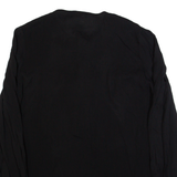 POLO RALPH LAUREN Frill Womens Shirt Black Long Sleeve Viscose UK 10