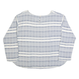 MONSOON Womens Printed Top Blue Long Sleeve Striped UK 14