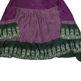 DKNY Womens Oversized Top Purple Long Sleeve Silk Spotted S