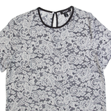 DKNY Womens Printed Top Black Paisley M