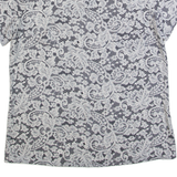 DKNY Womens Printed Top Black Paisley M