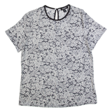 DKNY Womens Printed Top Black Paisley M