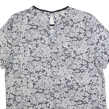 DKNY Womens Printed Top Black Paisley M