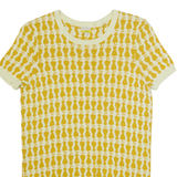 HOBBS LONDON Cat Design Womens Printed Top Gold S