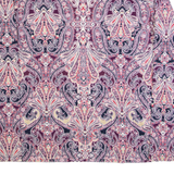 CROFT & BARROW Womens Printed Top Purple V-Neck Long Sleeve Paisley L