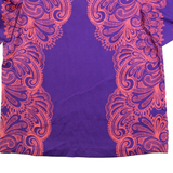 JUICY COUTURE Womens Printed Top Purple Paisley XS