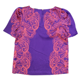 JUICY COUTURE Womens Printed Top Purple Paisley XS