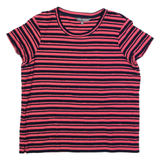 LAURA ASHLEY Womens Top Pink Striped UK 12