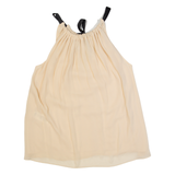 REISS Womens Vests Top Cream Sleeveless UK 10