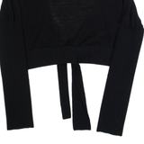 MONSOON Shawl Womens Top Black Long Sleeve Wool UK 12