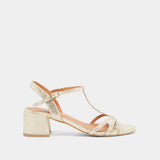 Sandales Adelia Velours Lamin Platine