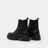 Boots Amandine Cuir Noir