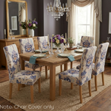 Anyseat Beige Floral Pattern Print Elastic Chair Cover – Plain Dining Slipcover & Home Décor