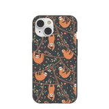 Black Jungle Sloths iPhone 14 Case