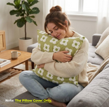 Anypillow Daisy Plush Decorative Cushion Cover – Soft Throw Pillowcase for Sofa & Bed