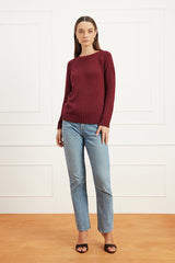 Sloane Crewneck in Burgundy